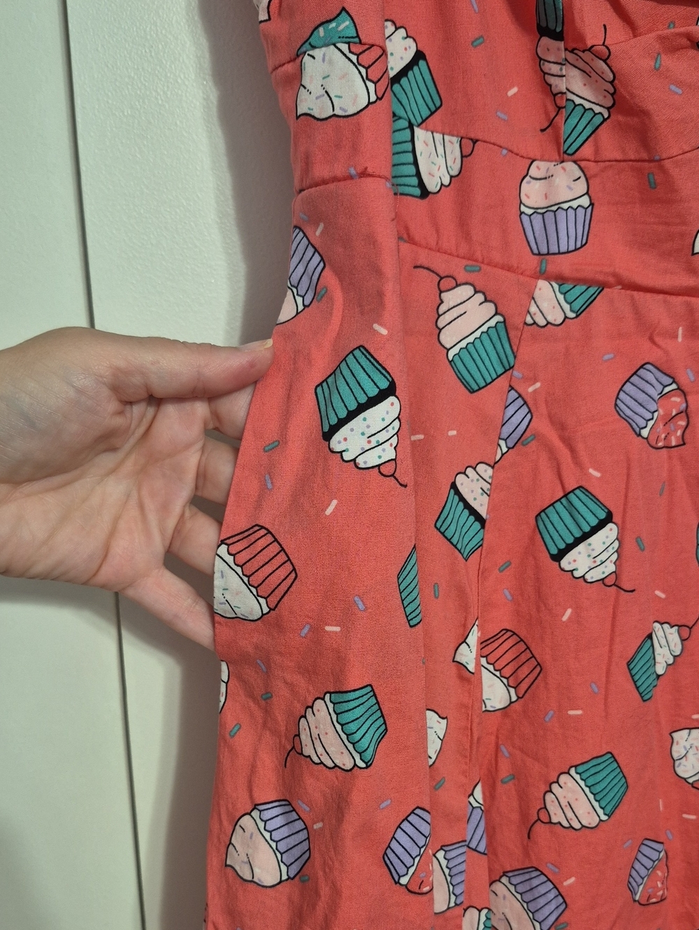 TORRID Coral Cupcake Print Sundress - Picture 8 of 10